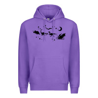 Purple christmas santa dinosaur sleigh ride t rex funny gift t shirt Premium Hoodie - minhPixels