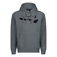 Rock christmas santa dinosaur sleigh ride t rex funny gift t shirt Premium Hoodie - minhPixels