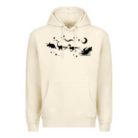 Sandshell christmas santa dinosaur sleigh ride t rex funny gift t shirt Premium Hoodie - minhPixels