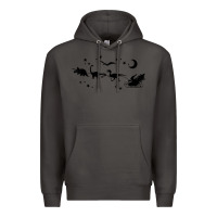 Smoke christmas santa dinosaur sleigh ride t rex funny gift t shirt Premium Hoodie - minhPixels