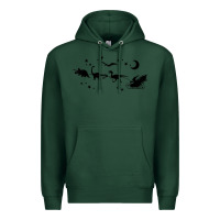 Sports Green christmas santa dinosaur sleigh ride t rex funny gift t shirt Premium Hoodie - minhPixels