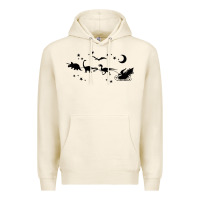 Tofu christmas santa dinosaur sleigh ride t rex funny gift t shirt Premium Hoodie - minhPixels