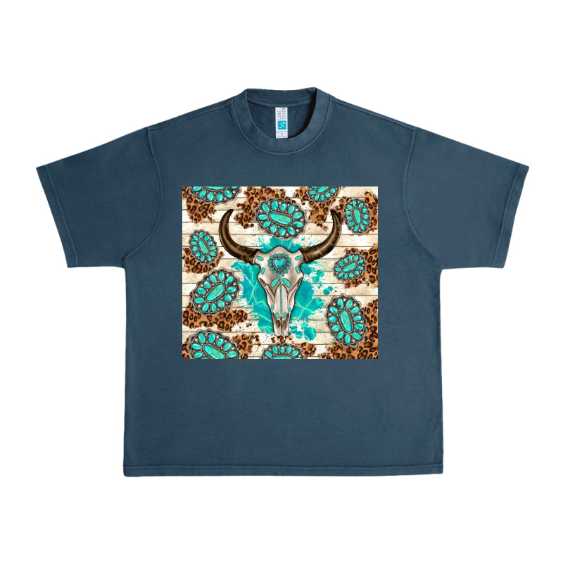 Gemstone Bull Skull Leopard Urban Heavy Tee by TumblerDesignByShophia | Teevron