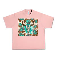 Salmon gemstone bull skull leopard Urban Heavy Tee - TumblerDesignByShophia
