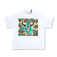 White gemstone bull skull leopard Urban Heavy Tee - TumblerDesignByShophia
