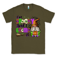 Army Green I'm Spooky and I Gnome It Classic Tee - texasbilliewilder