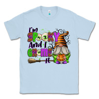 Dusty Blue I'm Spooky and I Gnome It Classic Tee - texasbilliewilder