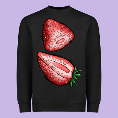 Strawberries 1 Heavyweight Sweatshirt Designed By Bundleandbundleshop