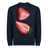Navy strawberries 1 Heavyweight Sweatshirt - BundleAndBundleShop