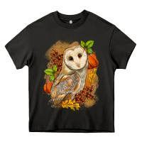 Asphalt Fall Owl Heavy Core Tee - LillyAllenDesigns