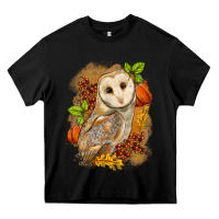 Black Fall Owl Heavy Core Tee - LillyAllenDesigns