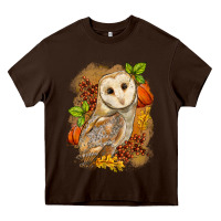 Chocolate Brown Fall Owl Heavy Core Tee - LillyAllenDesigns