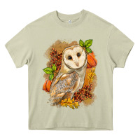 Mossy Fall Owl Heavy Core Tee - LillyAllenDesigns