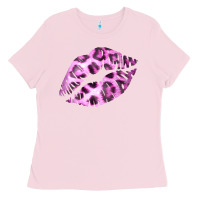 Bubblegum Pink Pink Leopard Lips Ladies Tee - Bettercallsaul