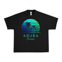Black Vintage Aruba Beach Tropical Vibes Vacation Souvenir Gift Urban Heavy Tee - minhPixels