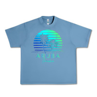 Pebble Blue Vintage Aruba Beach Tropical Vibes Vacation Souvenir Gift Urban Heavy Tee - minhPixels