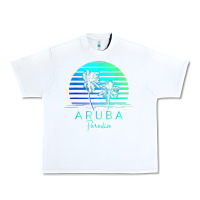 White Vintage Aruba Beach Tropical Vibes Vacation Souvenir Gift Urban Heavy Tee - minhPixels