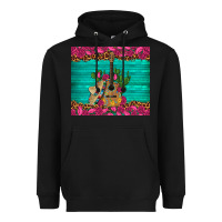 Black mexican guitar roses cactus sombrero Heavyweight Hoodie - Artiststas