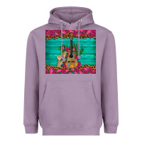 Lavender mexican guitar roses cactus sombrero Heavyweight Hoodie - Artiststas