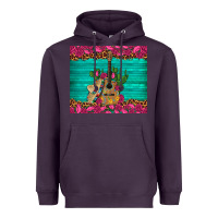 Plum mexican guitar roses cactus sombrero Heavyweight Hoodie - Artiststas