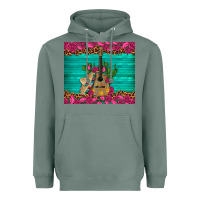Sage mexican guitar roses cactus sombrero Heavyweight Hoodie - Artiststas