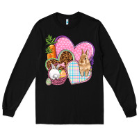 Black Easter hearts Easter Day Long Sleeve Tee - HowdyJamesFarm