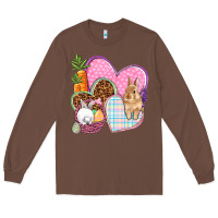 Chestnut Easter hearts Easter Day Long Sleeve Tee - HowdyJamesFarm