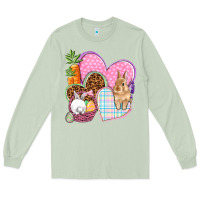 Matcha Easter hearts Easter Day Long Sleeve Tee - HowdyJamesFarm