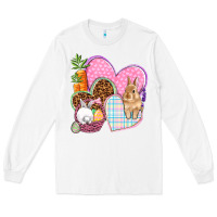 White Easter hearts Easter Day Long Sleeve Tee - HowdyJamesFarm