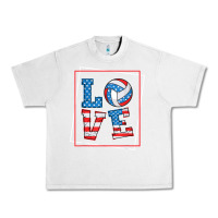 Lunar Rock love usa flag volleyball gifts for volleyball fans teen t shirt Urban Heavy Tee - minhPixels