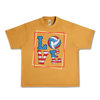 Peanut Butter love usa flag volleyball gifts for volleyball fans teen t shirt Urban Heavy Tee - minhPixels