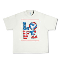 Pistachio love usa flag volleyball gifts for volleyball fans teen t shirt Urban Heavy Tee - minhPixels