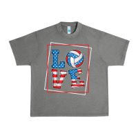 Tornado love usa flag volleyball gifts for volleyball fans teen t shirt Urban Heavy Tee - minhPixels