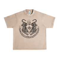 French Oak sak yant thai tattoo twin tiger muay magical thailand gifts t shirt Urban Heavy Tee - minhPixels