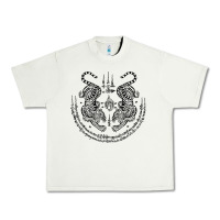 Pistachio sak yant thai tattoo twin tiger muay magical thailand gifts t shirt Urban Heavy Tee - minhPixels