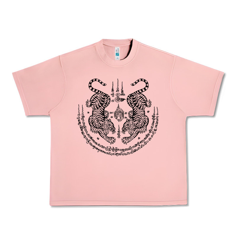 Sak Yant Thai Tattoo Twin Tiger Muay Magical Thailand Gifts T Shirt Urban Heavy Tee by minhPixels | Teevron