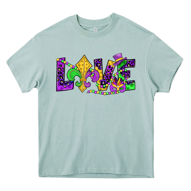 Mardi Gras Love Heavy Core Tee by JahusDesignShop | Teevron