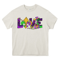 Cream mardi gras love Heavy Core Tee - JahusDesignShop