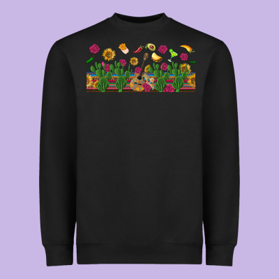 Mexican Sombrero Guitar Rose Cactus Libbey  Cup Heavyweight Sweatshirt Designed By Bundleandbundleshop