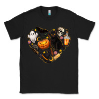 Black Halloween Heart Classic Tee - texasbilliewilder