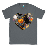 Charcoal Heather Halloween Heart Classic Tee - texasbilliewilder