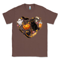 Chestnut Halloween Heart Classic Tee - texasbilliewilder