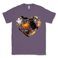 Lavender Halloween Heart Classic Tee - texasbilliewilder