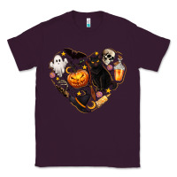 Plum Halloween Heart Classic Tee - texasbilliewilder