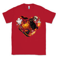 Red Halloween Heart Classic Tee - texasbilliewilder