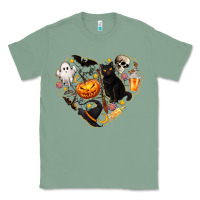 Sage Halloween Heart Classic Tee - texasbilliewilder