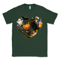Sports Green Halloween Heart Classic Tee - texasbilliewilder