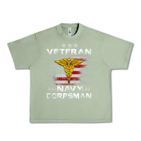 Oil Green Veteran Navy Corpsman Patriotic 4th of July Gifts Urban Heavy Tee - minhPixels