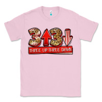 Bubblegum Pink three up three down baseball Classic Tee - Jasminsmagicworld