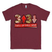 Burgundy three up three down baseball Classic Tee - Jasminsmagicworld